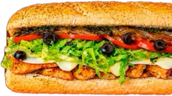 Sándwich de pollo al grill de Rosby's con lechuga, tomate y aceitunas